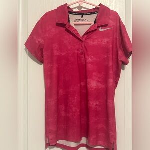 Pink Nike girls golf shirt size medium